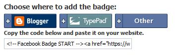 Facebook Badge Code