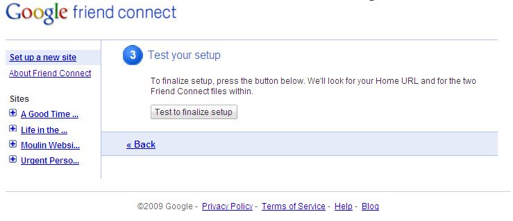 Test to finalize set up
